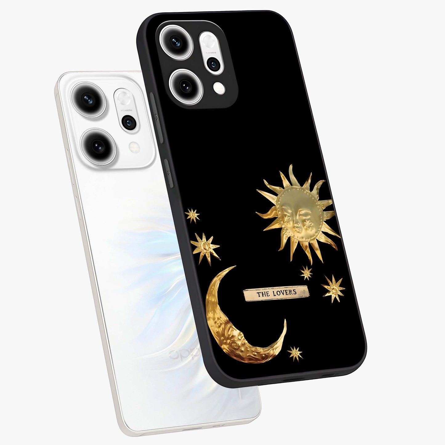 Gold Sun Blush Glass Case displayed in angled mockup highlighting radiant sun design with warm golden aesthetic.