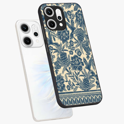 Heirloom Wild Bloom Glass Case displayed in angled mockup highlighting botanical bloom design with classic aesthetic style.