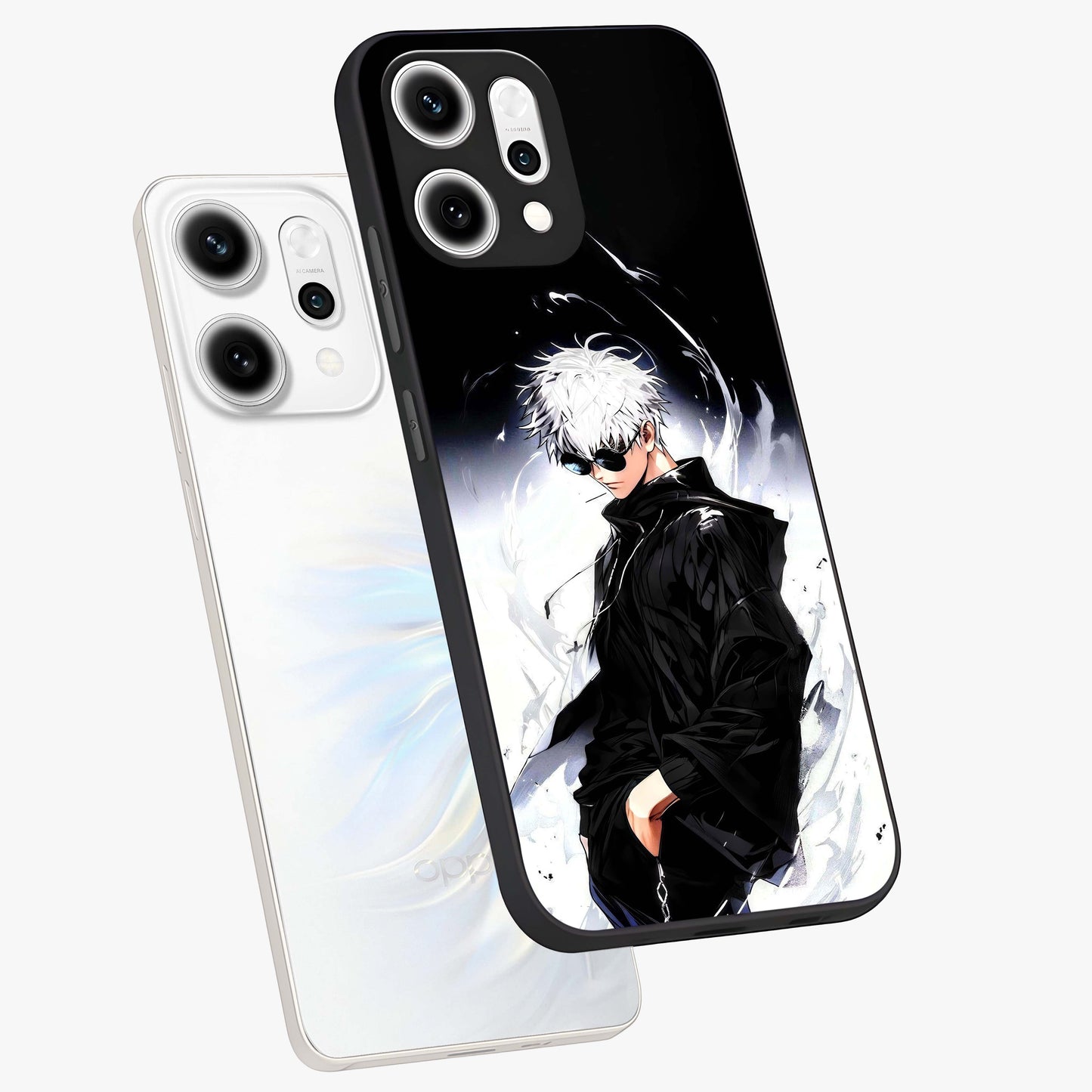 Limitless Shadow King Glass Case displayed in angled mockup highlighting dramatic dark hero design with intense aesthetic.
