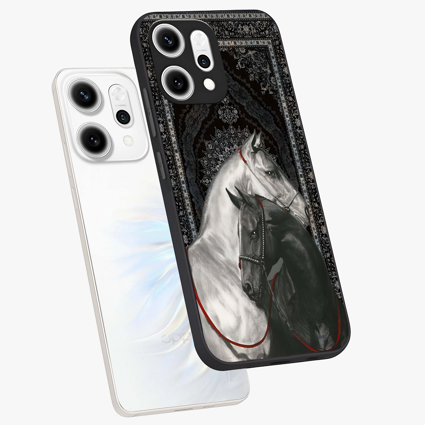 Majestic Ride Legacy Glass Case displayed in angled mockup highlighting sleek vehicle design with bold racing aesthetic.