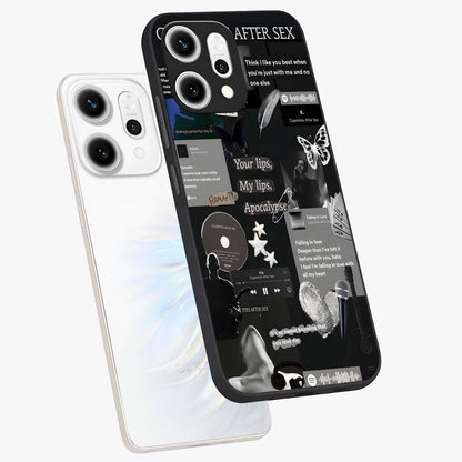 Midnight Love Echo Glass Case displayed in angled mockup highlighting elegant love inspired design with deep aesthetic style.