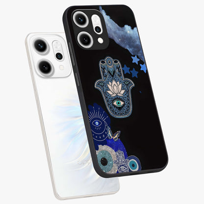 Mystic Hand Aura Glass Case displayed in angled mockup highlighting magical aura design with spiritual aesthetic style.
