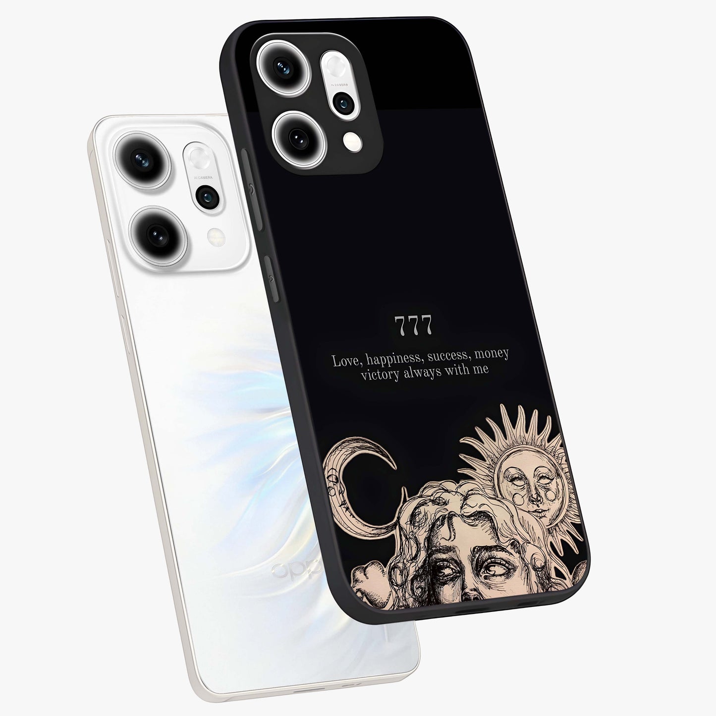 Mystic Victory Aura Glass Case displayed in angled mockup highlighting energetic aura design with bold mystical aesthetic.