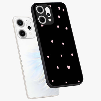 Pink Love Drops Glass Case displayed in angled mockup highlighting cute love drop design with vibrant pink aesthetic.