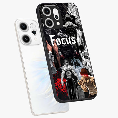 Relentless Power Focus Glass Case displayed in angled mockup highlighting bold statement design with modern aesthetic style.
