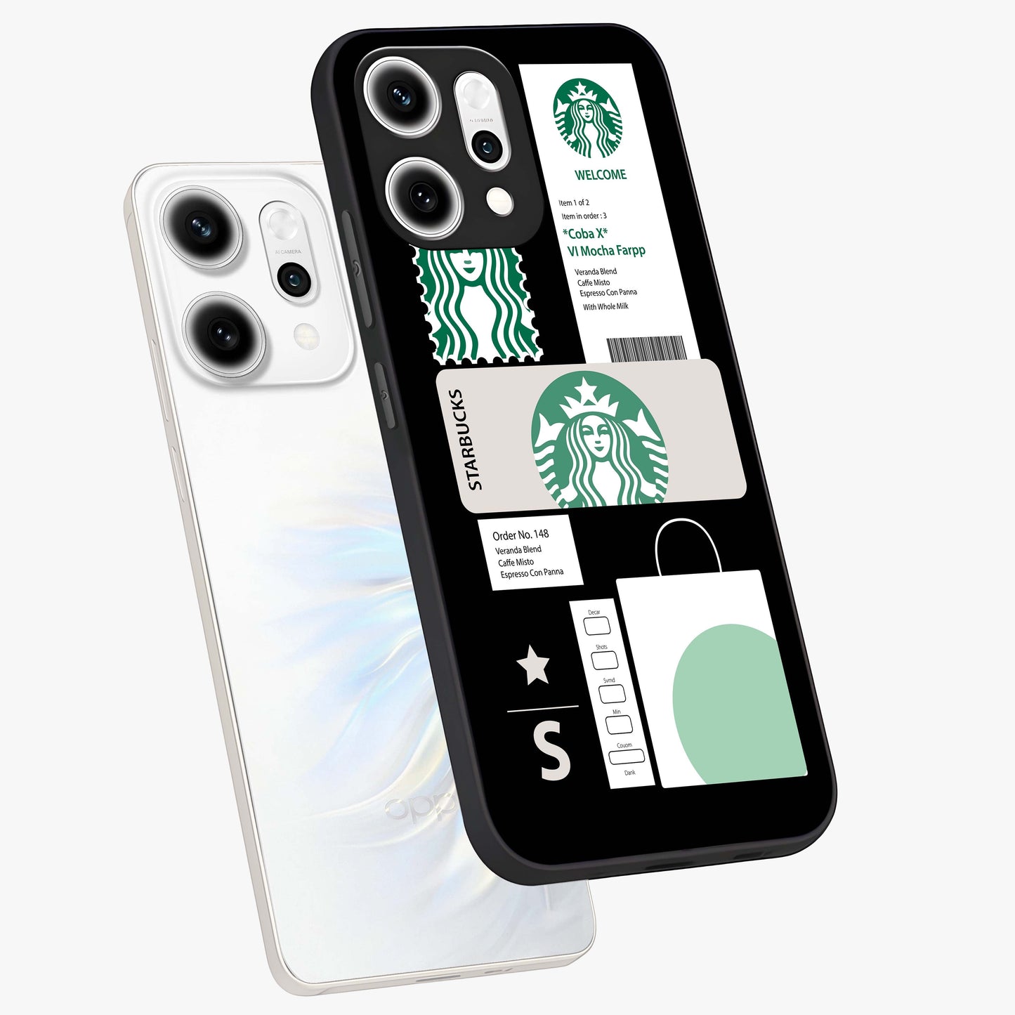 Starbucks Mocha Glass Case displayed in angled mockup highlighting stylish mocha themed design with cozy café aesthetic.
