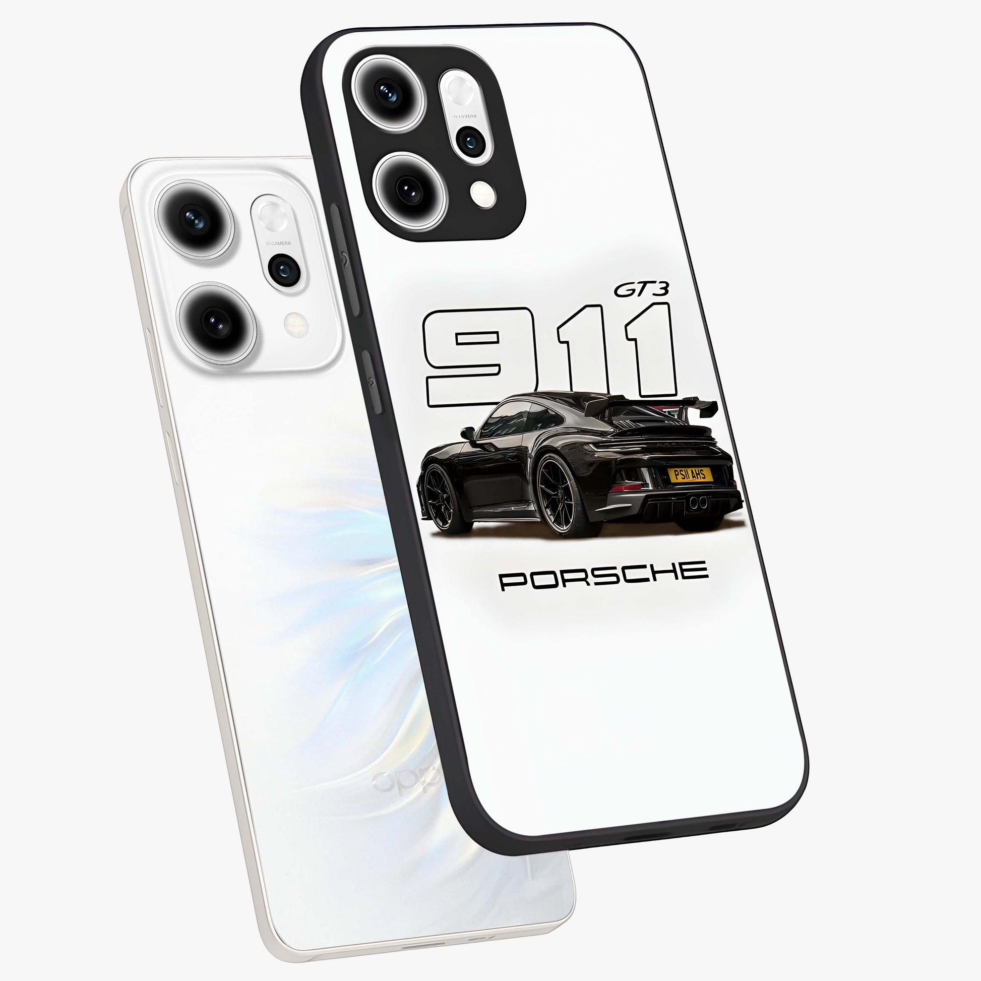 Turbo Legacy Icon Glass Case displayed in angled mockup highlighting dynamic automotive design with performance aesthetic.