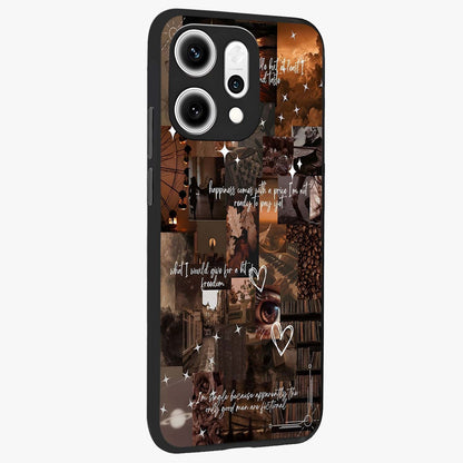 Bittersweet Aesthetic Chaos Glass Case upright view showcasing bold artistic chaos design with modern aesthetic style.