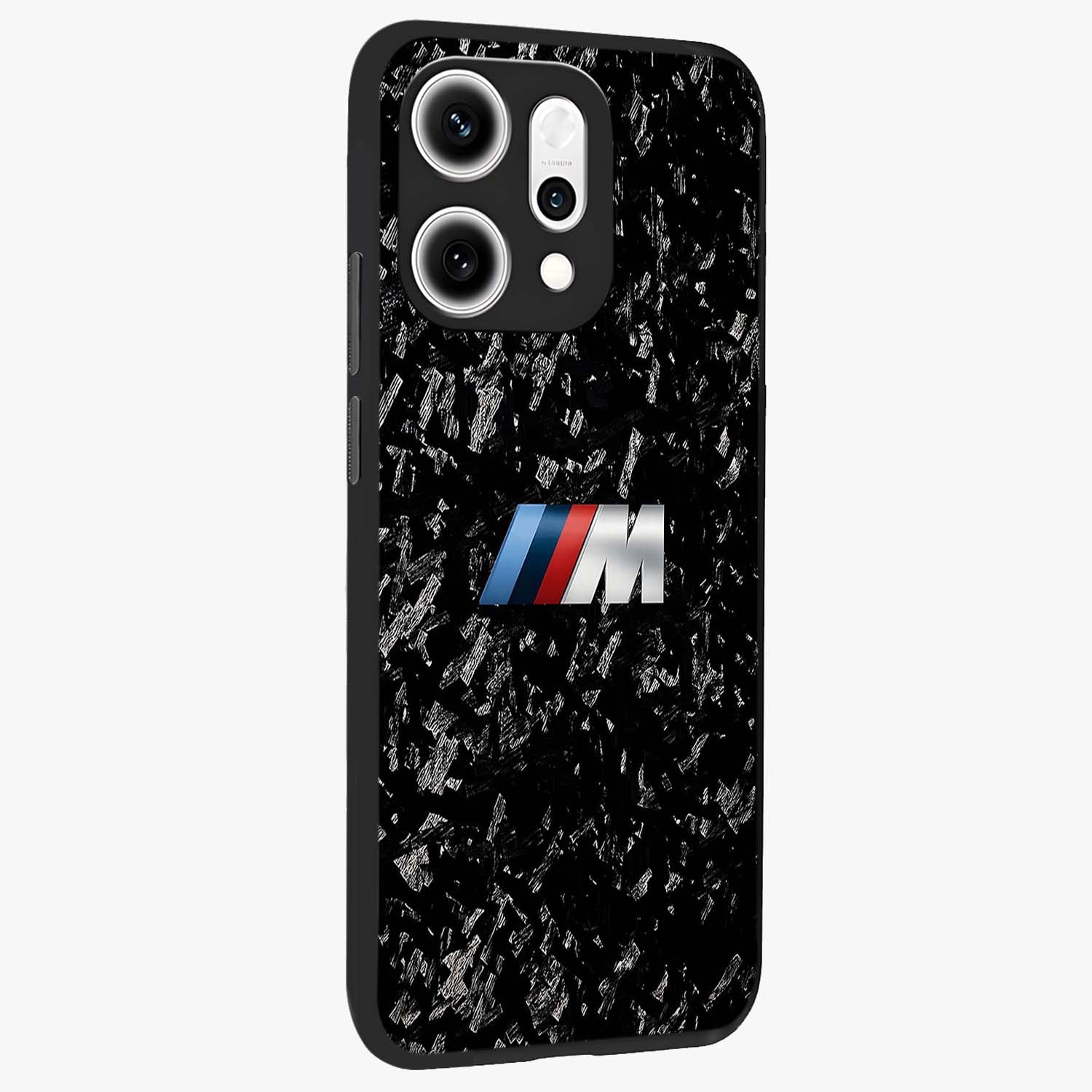Carbon Speed Mark Glass Case upright view showcasing modern carbon speed graphic with bold automotive theme.