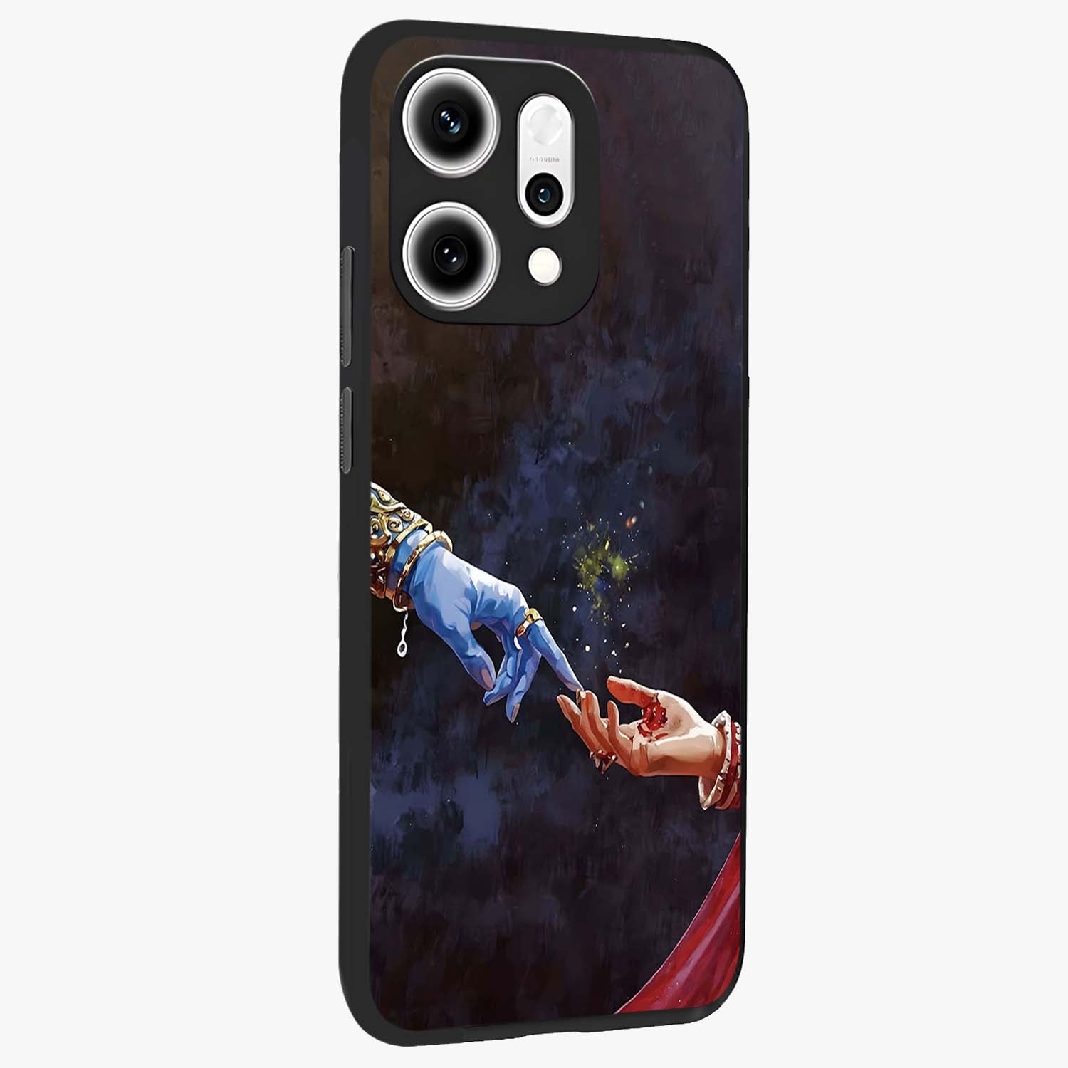 Divine Touch Eternal Glass Case upright view showcasing peaceful spiritual artwork with eternal divine theme.