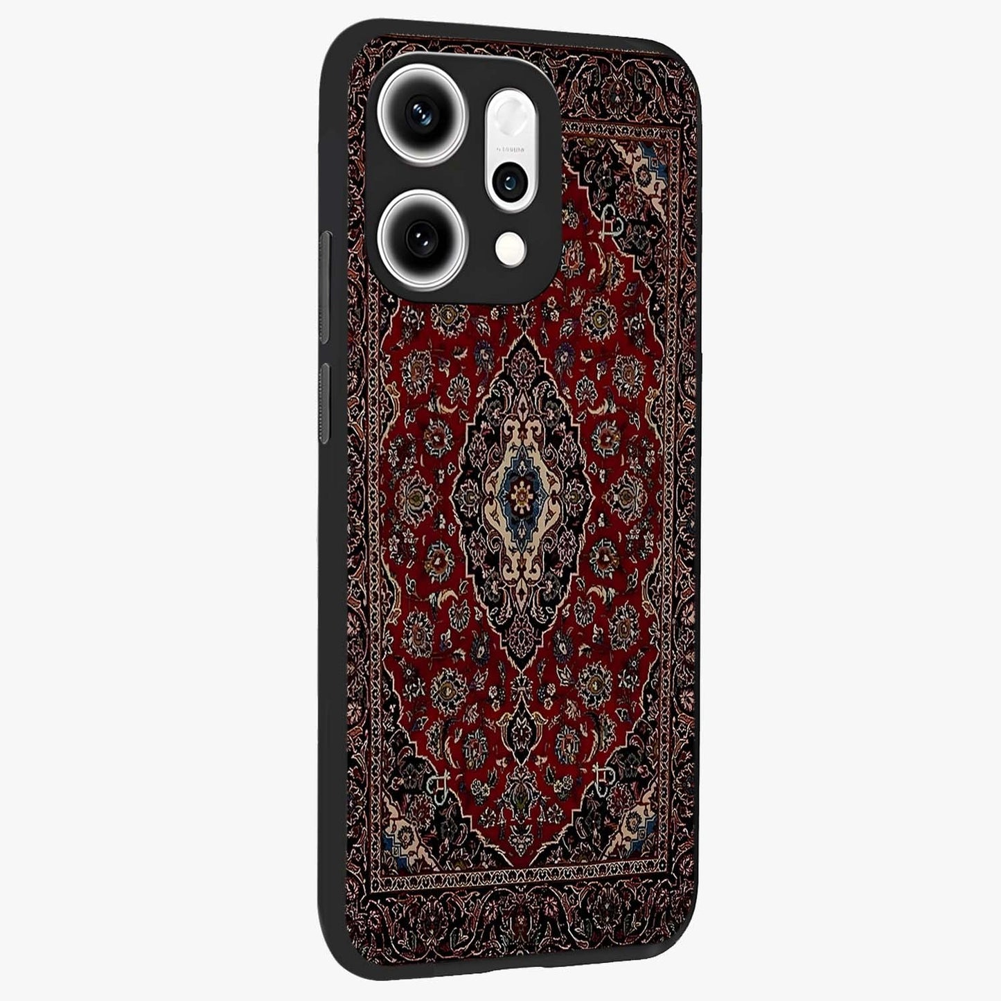 Heritage Carpet Royale Glass Case upright view showcasing detailed ornamental artwork with luxurious traditional theme.