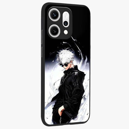 Limitless Shadow King Glass Case upright view showcasing bold shadow warrior artwork with epic fantasy theme.