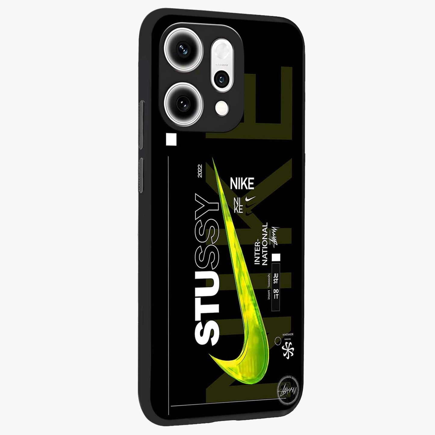 Neon Street Edition Glass Case upright view showcasing colorful neon artwork with modern street culture theme.