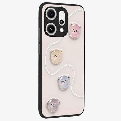 Puffy Face Parade Glass Case upright view showcasing adorable character artwork with cheerful animated theme.