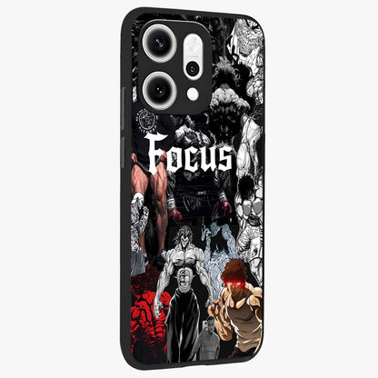Relentless Power Focus Glass Case upright view showcasing strong inspirational artwork with powerful focus theme.