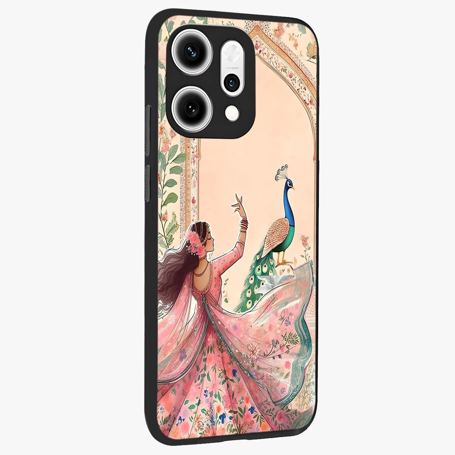 Royal Grace Muse Glass Case upright view showcasing stylish artistic artwork with sophisticated royal theme.