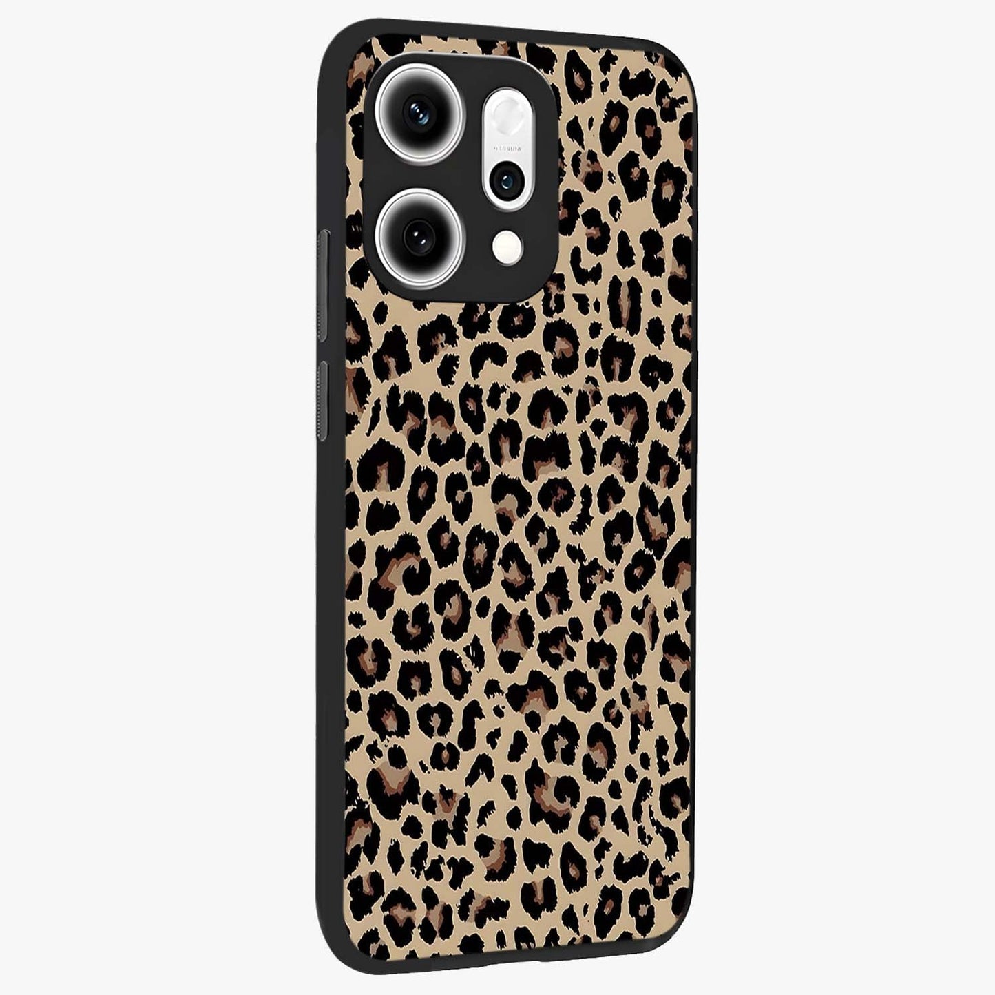 Savage Chic Pattern Glass Case upright view showcasing trendy decorative artwork with edgy fashion theme.