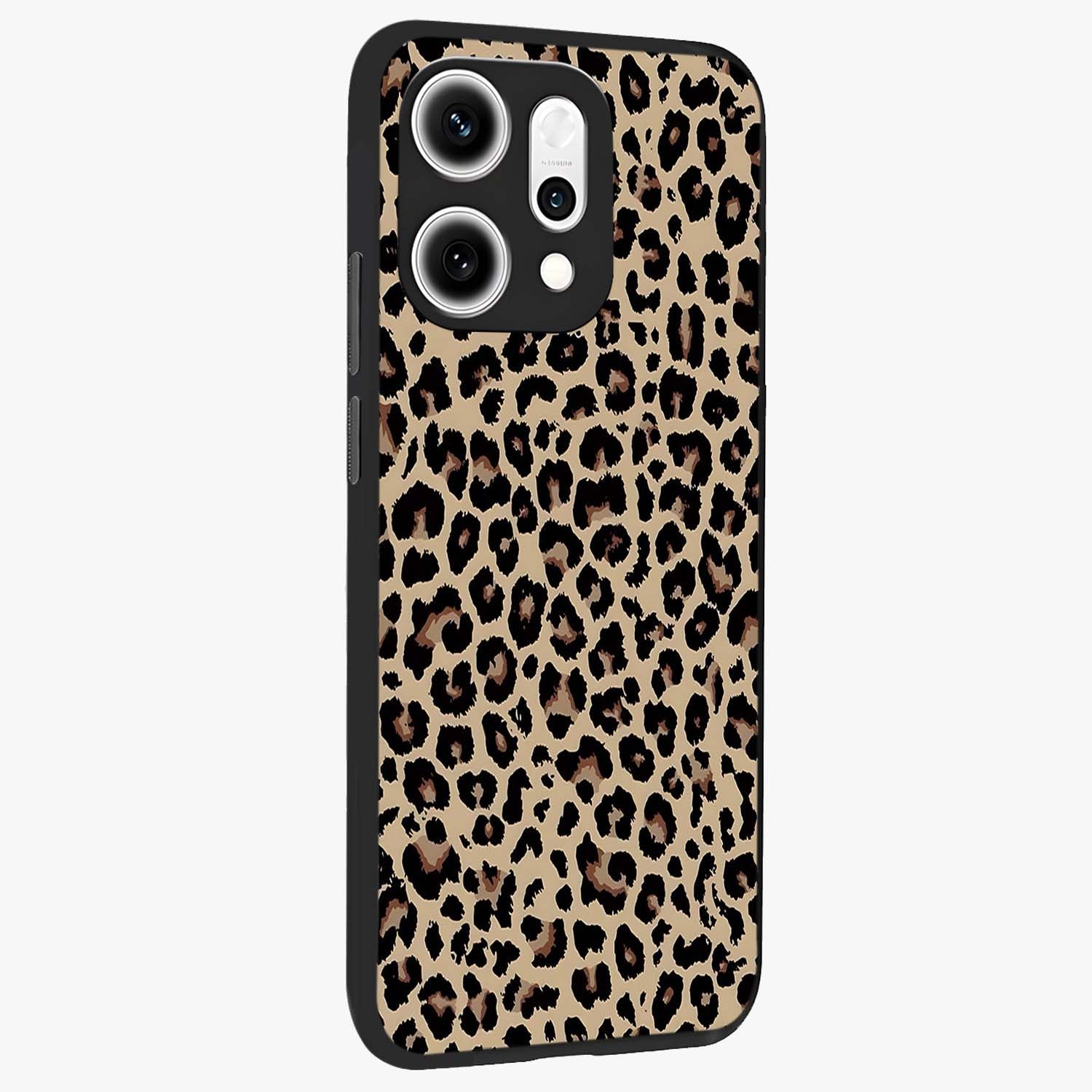 Savage Chic Pattern Glass Case upright view showcasing trendy decorative artwork with edgy fashion theme.
