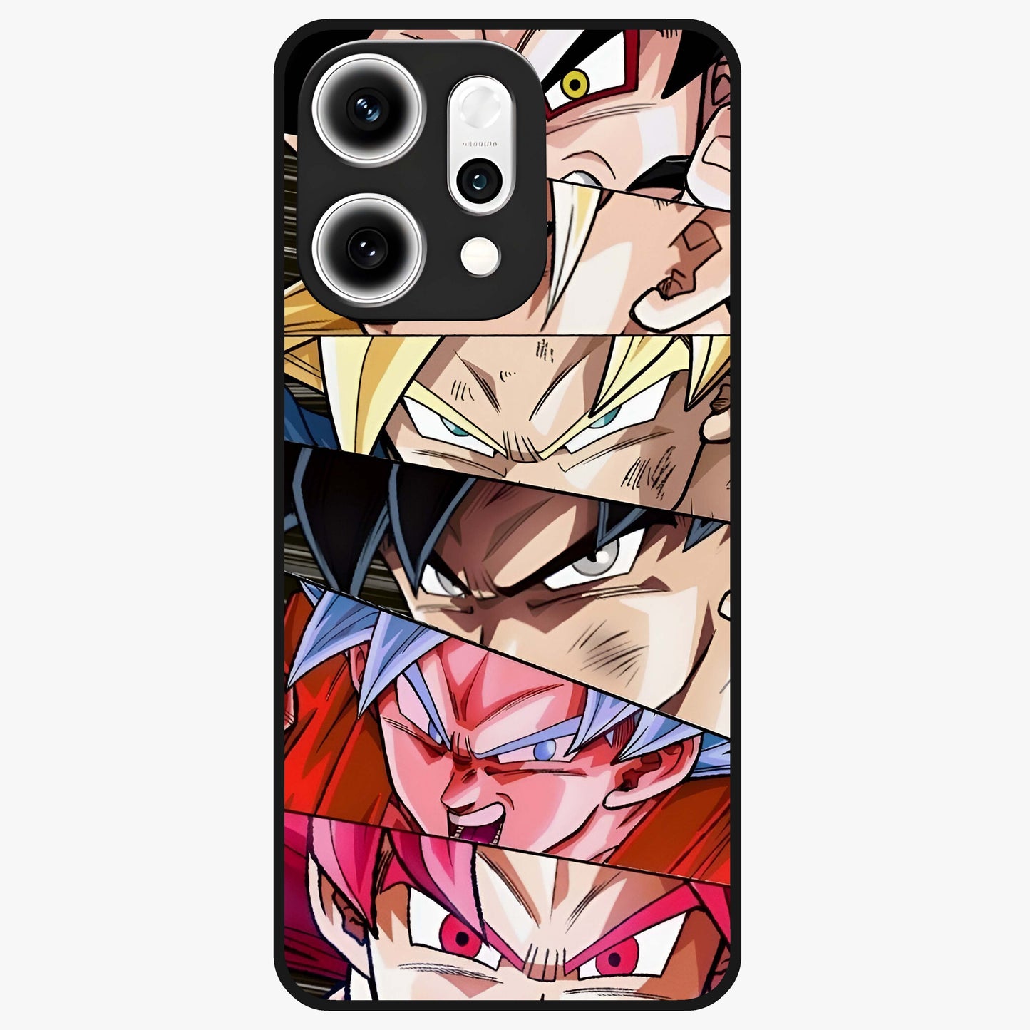 Anime Character Glass Case showing flat back view with vibrant anime artwork and glossy glass finish.