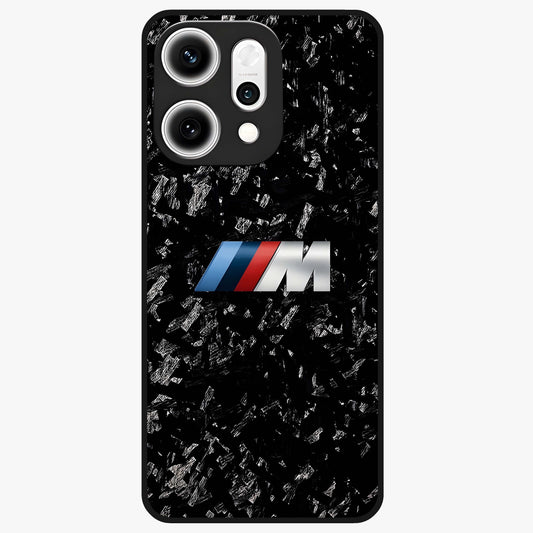 Carbon Speed Mark Glass Case showing flat back view with sporty carbon pattern artwork and glossy glass finish.