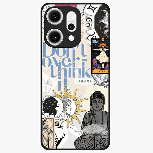 Ethereal Thoughts Glass Case showing flat back view with dreamy artistic artwork and glossy glass finish.