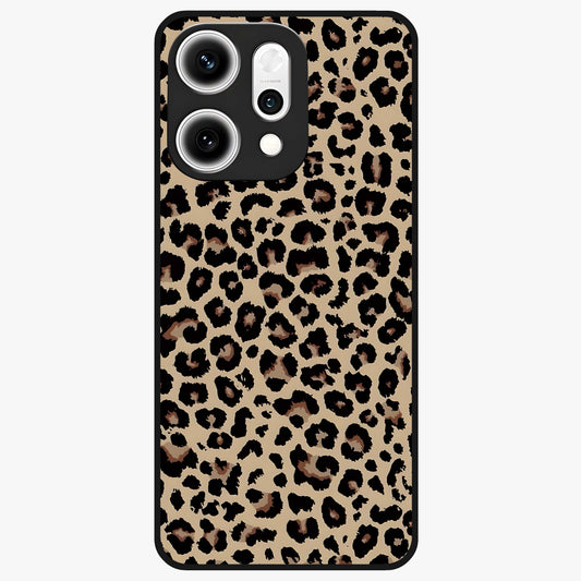 Savage Chic Pattern Glass Case showing flat back view with stylish patterned artwork and glossy glass finish.
