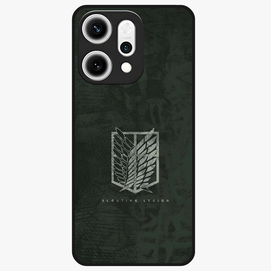 Wings Of Freedom Glass Case showing flat back view with symbolic wings artwork and glossy glass finish.