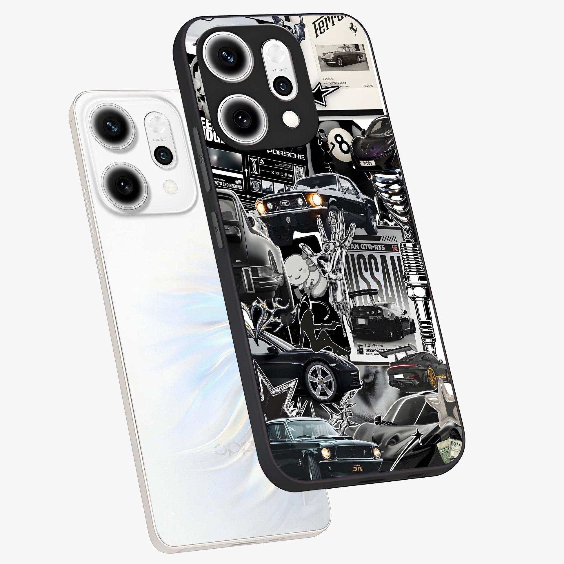 Aesthetic Dark Love Glass Case displayed in angled mockup highlighting moody aesthetic design and bold love theme.