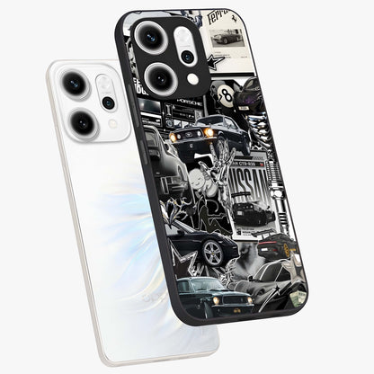 Aesthetic Dark Love Glass Case displayed in angled mockup highlighting moody aesthetic design and bold love theme.