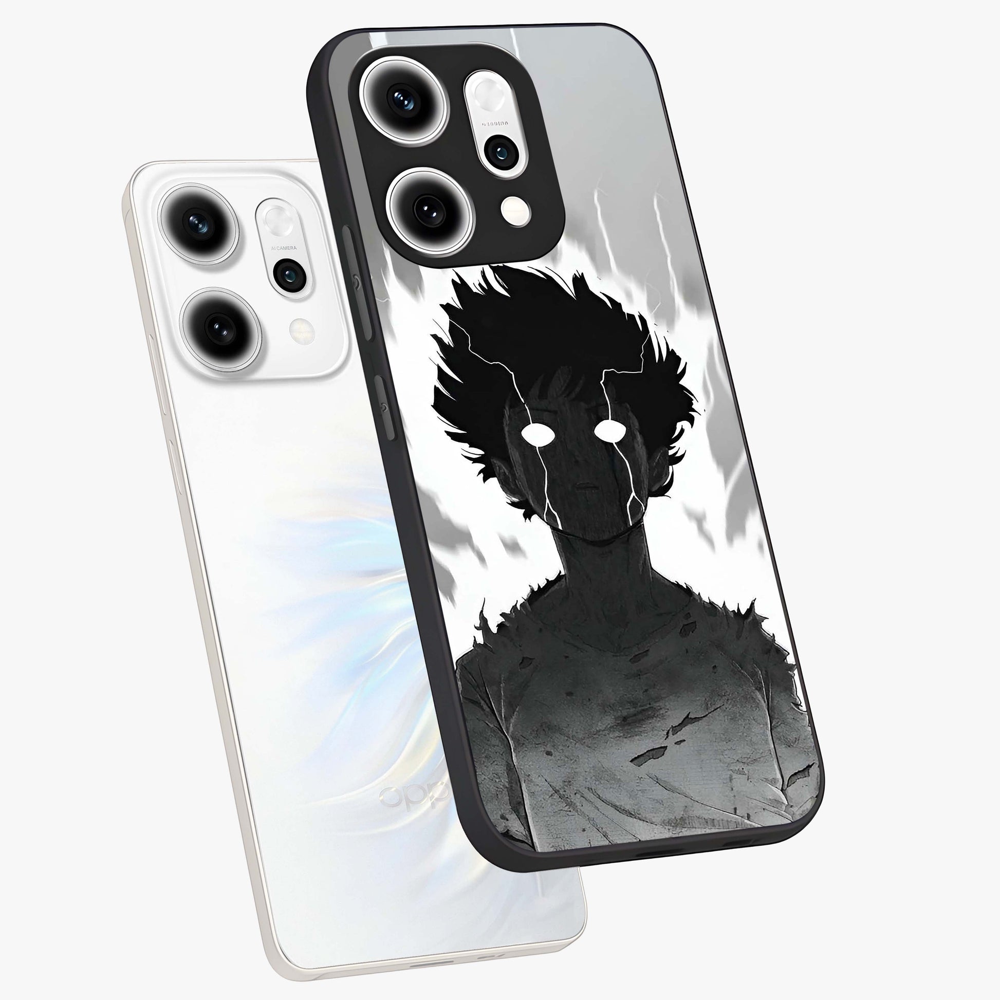 Awakened Inner Rage Glass Case displayed in angled mockup highlighting powerful graphic design and bold artistic theme.