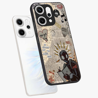 City Dream Sketch Glass Case displayed in angled mockup highlighting minimal city illustration with aesthetic sketch style.