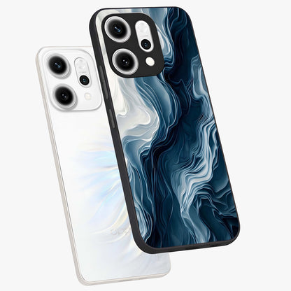 Ethereal Paper Marble Glass Case displayed in angled mockup highlighting elegant marble pattern with modern aesthetic style.