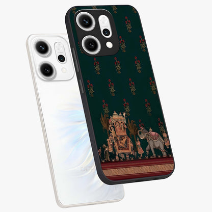 Macmerise Glass Case displayed in angled mockup highlighting trendy graphic design with sleek aesthetic style.