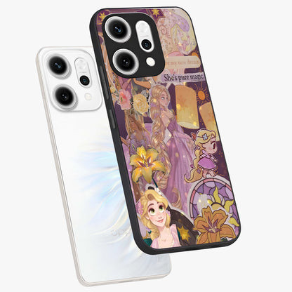 Magical Tangled Dream Glass Case displayed in angled mockup highlighting whimsical fantasy design with magical aesthetic.