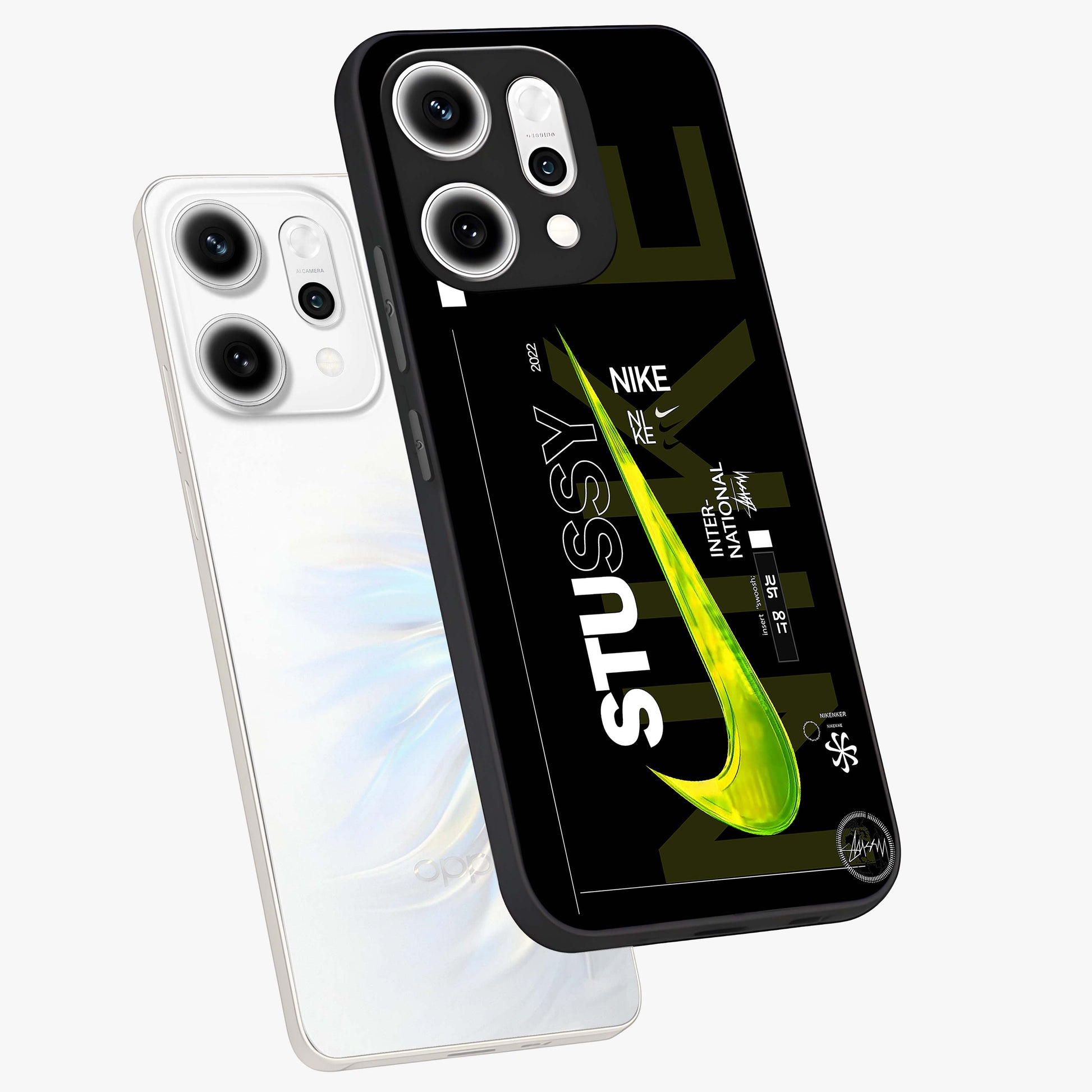 Neon Street Edition Glass Case displayed in angled mockup highlighting vibrant urban design with bold street aesthetic.