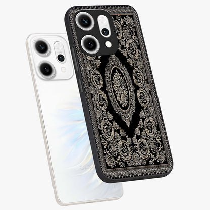 Noir Bloom Elegance Glass Case displayed in angled mockup highlighting refined flower design with stylish noir aesthetic.