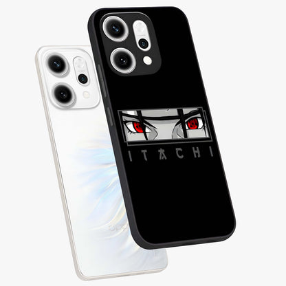 Scarlet Gaze Dominance Glass Case displayed in angled mockup highlighting intense visual design with bold scarlet aesthetic.
