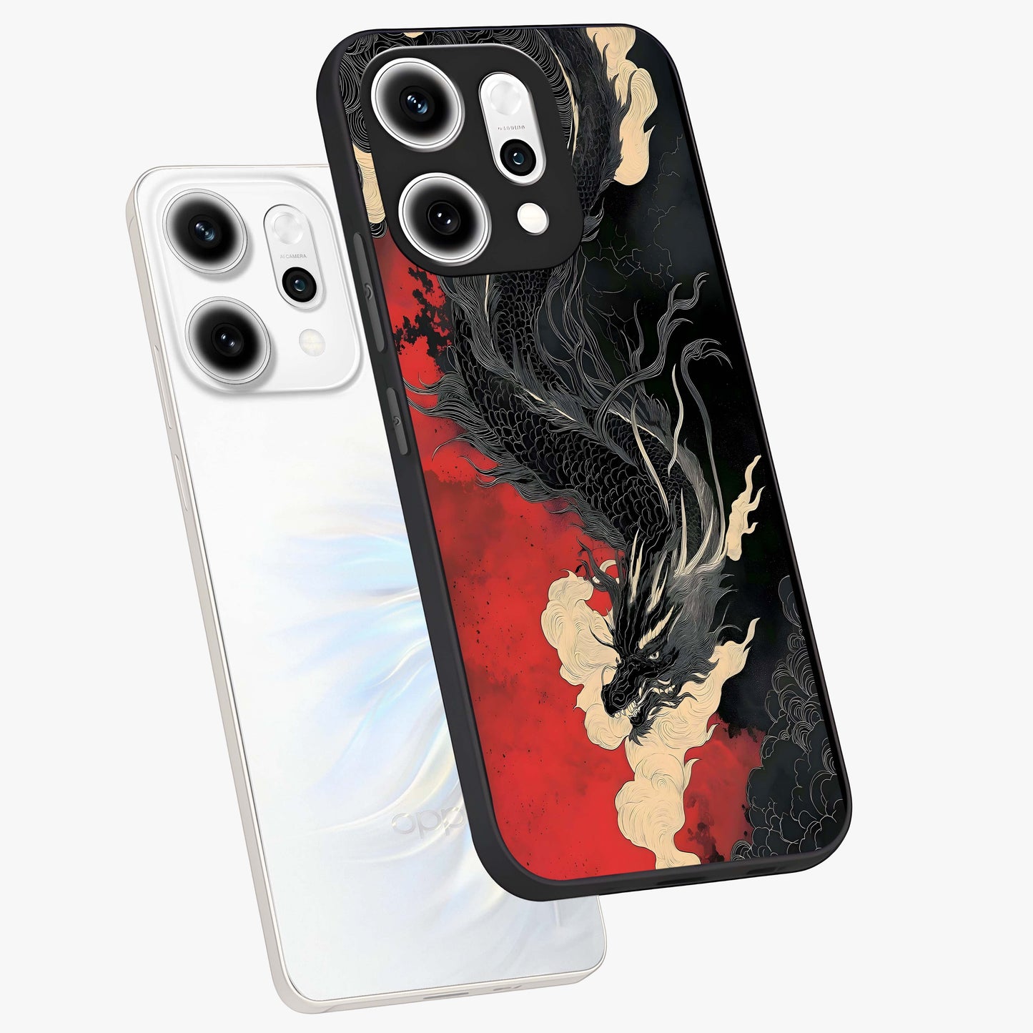 Shadow Dragon Fury Glass Case displayed in angled mockup highlighting powerful dragon illustration with dark fantasy aesthetic.