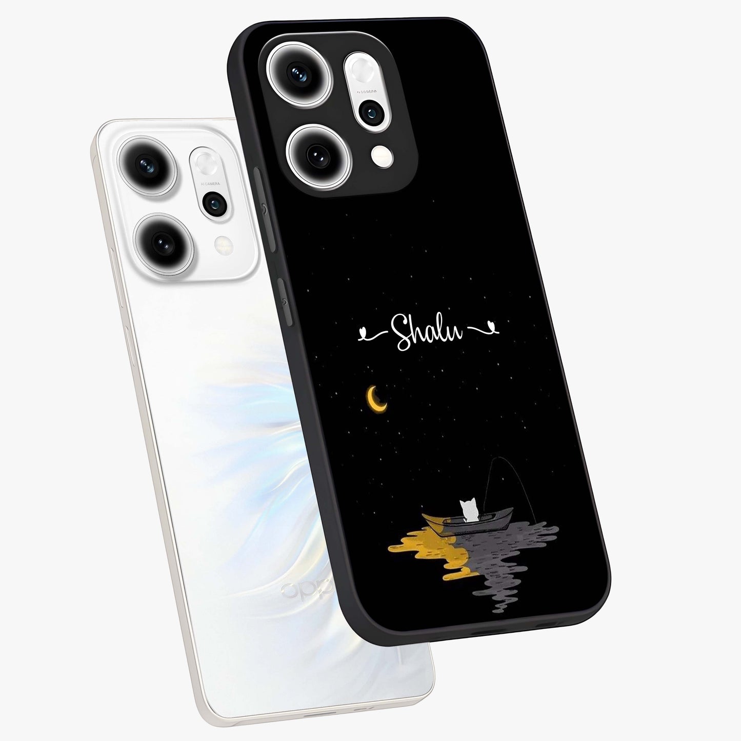Silent Night Row Glass Case displayed in angled mockup highlighting peaceful evening design with dreamy night aesthetic.