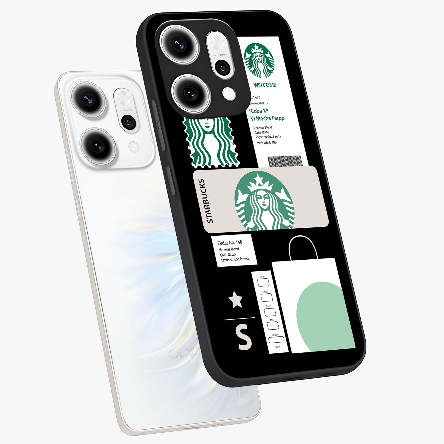 Starbucks Mocha Glass Case displayed in angled mockup highlighting stylish mocha themed design with cozy café aesthetic.