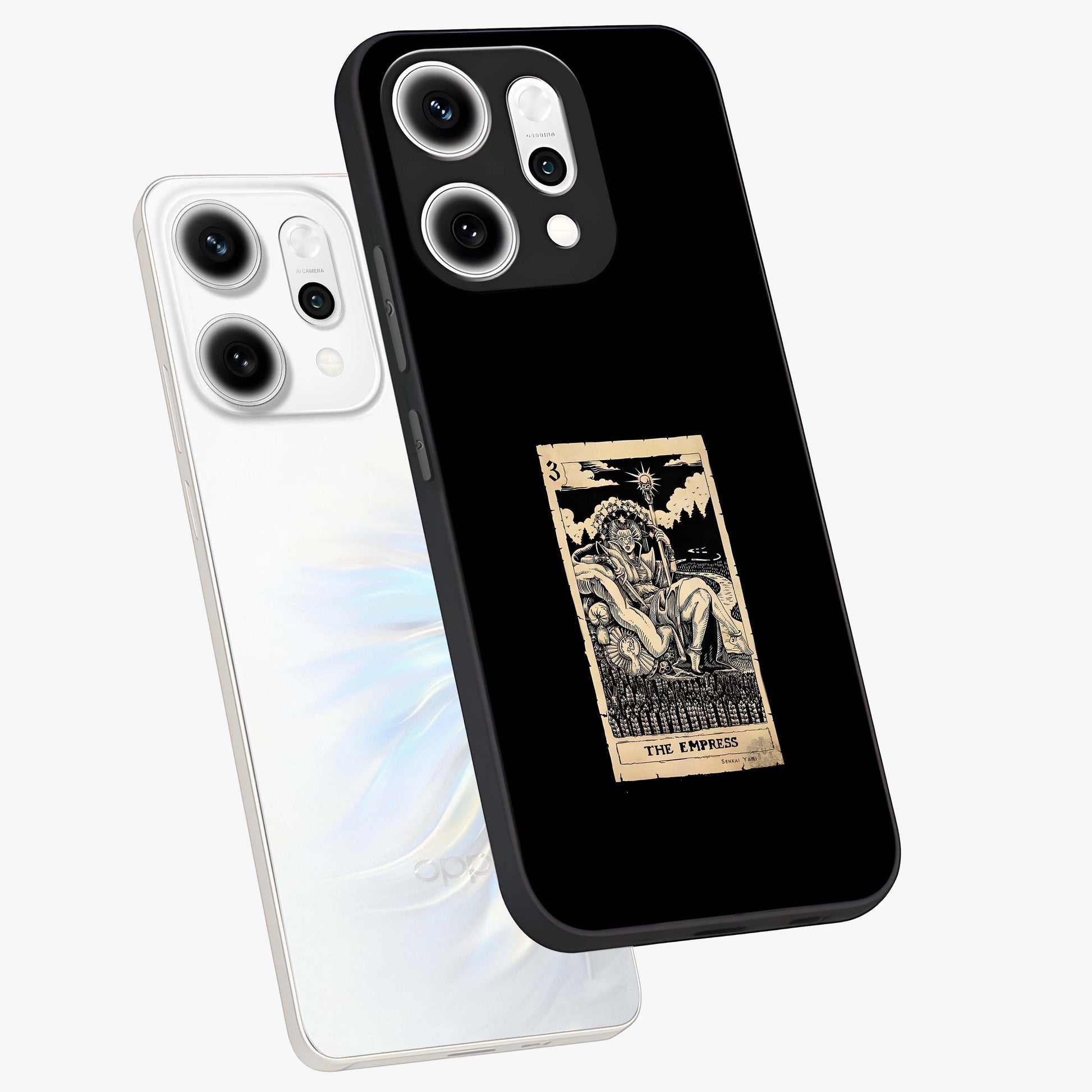 The Empress Glass Case displayed in angled mockup highlighting elegant royal design with majestic aesthetic style.