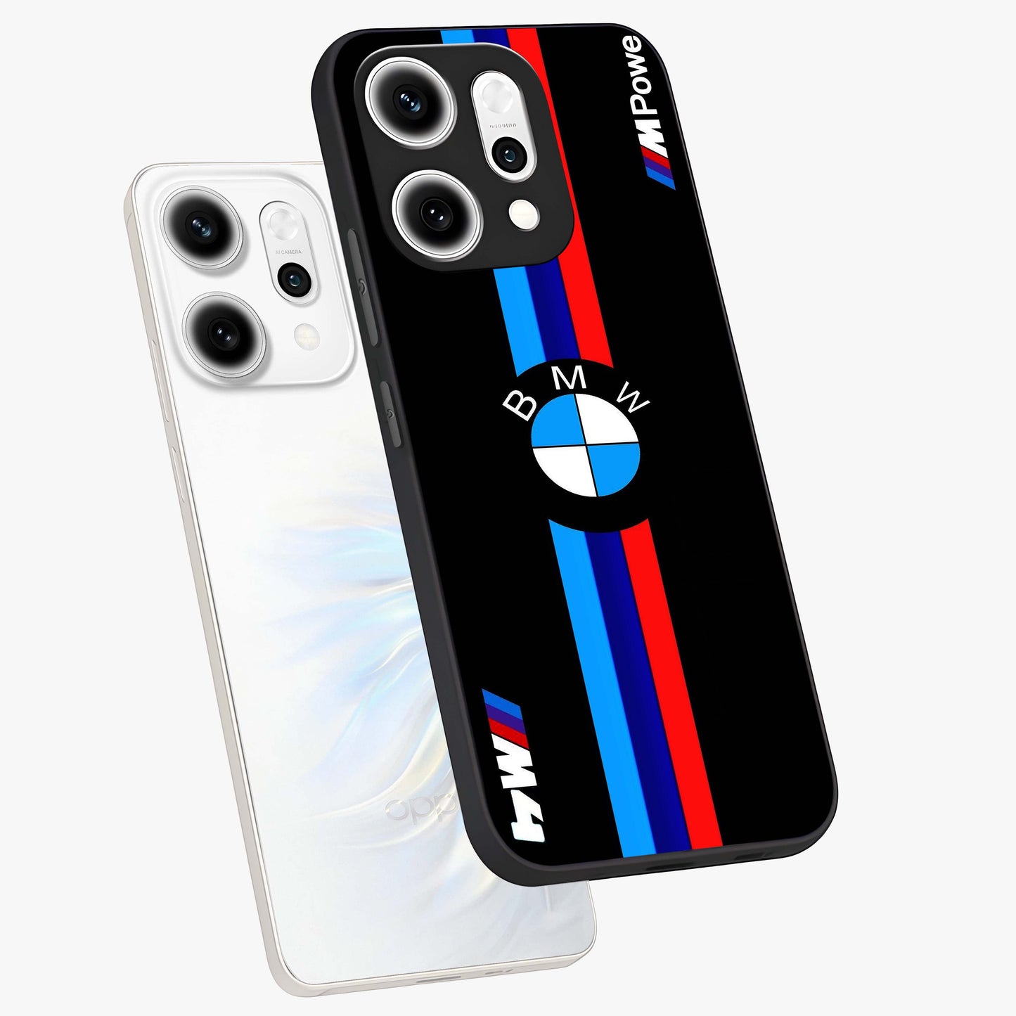 Turbo BMW Beast Glass Case displayed in angled mockup highlighting sleek racing car design with bold automotive aesthetic.