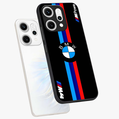 Turbo BMW Beast Glass Case displayed in angled mockup highlighting sleek racing car design with bold automotive aesthetic.
