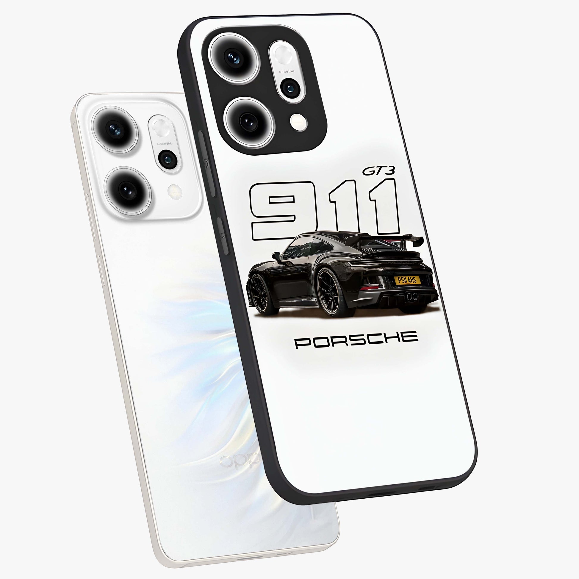 Turbo Legacy Icon Glass Case displayed in angled mockup highlighting dynamic automotive design with performance aesthetic.