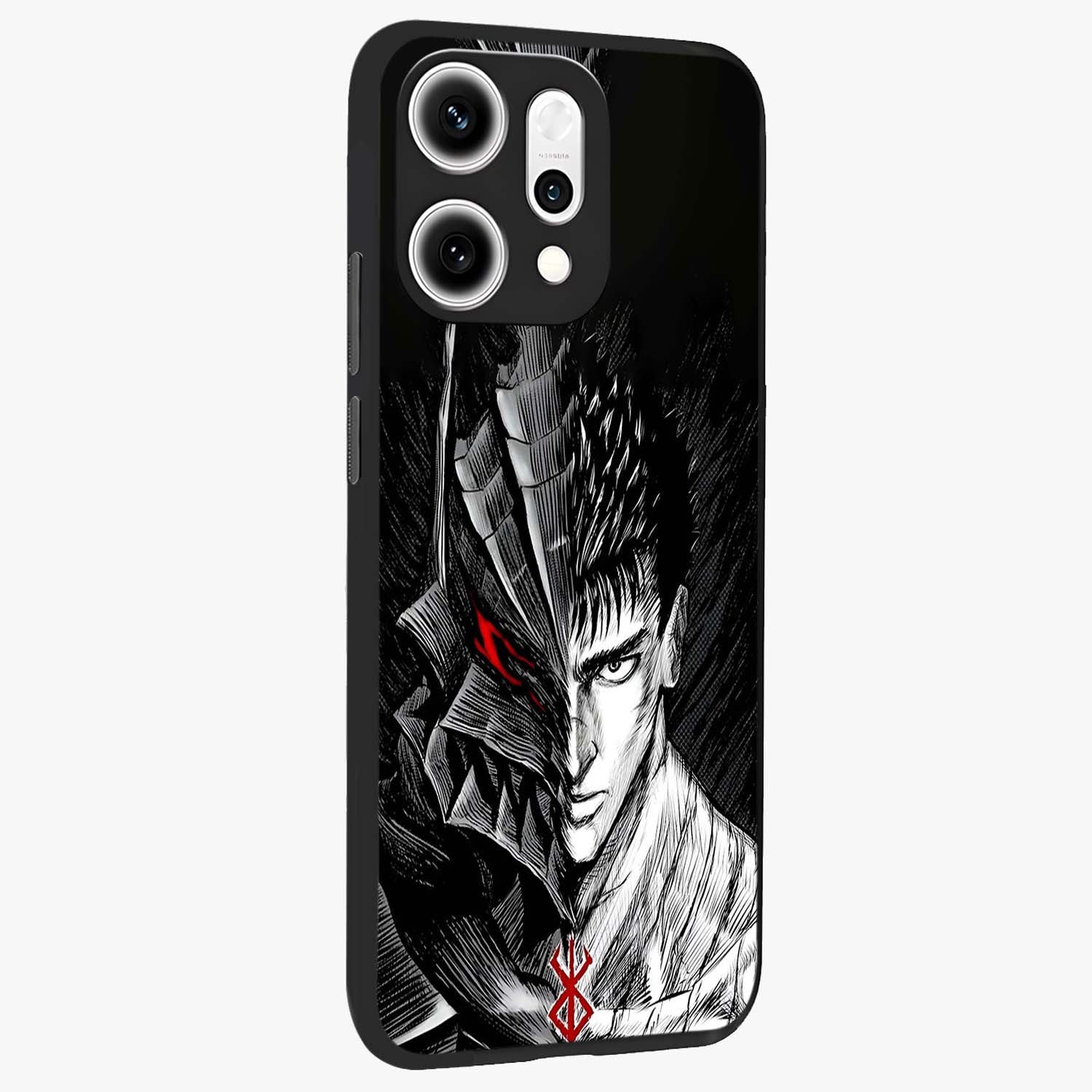 Berserker Blood Oath Glass Case upright view showcasing intense warrior aesthetic with dramatic artistic style.