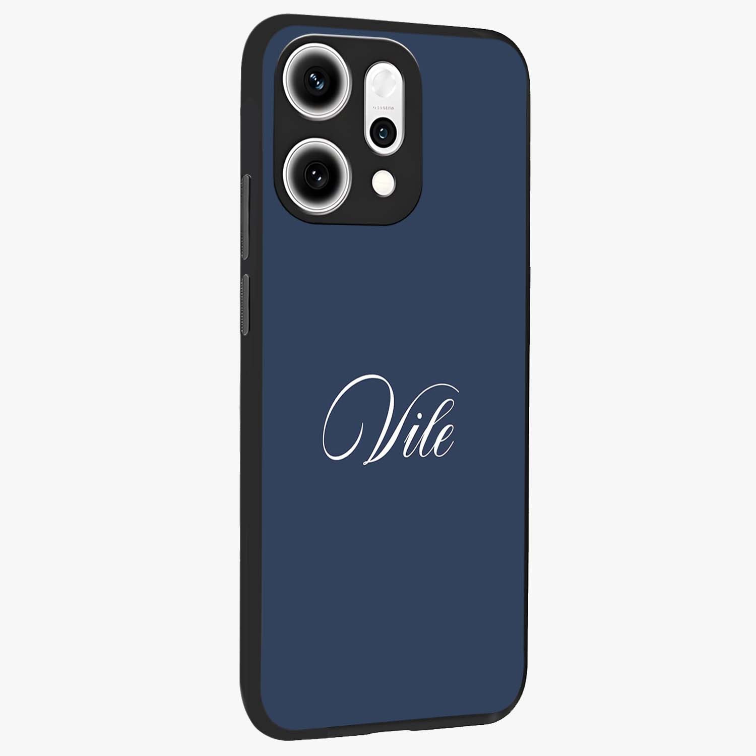 Blue Vintage Floral Pattern Glass Case displayed in angled mockup highlighting classic blue floral pattern and retro aesthetic design.