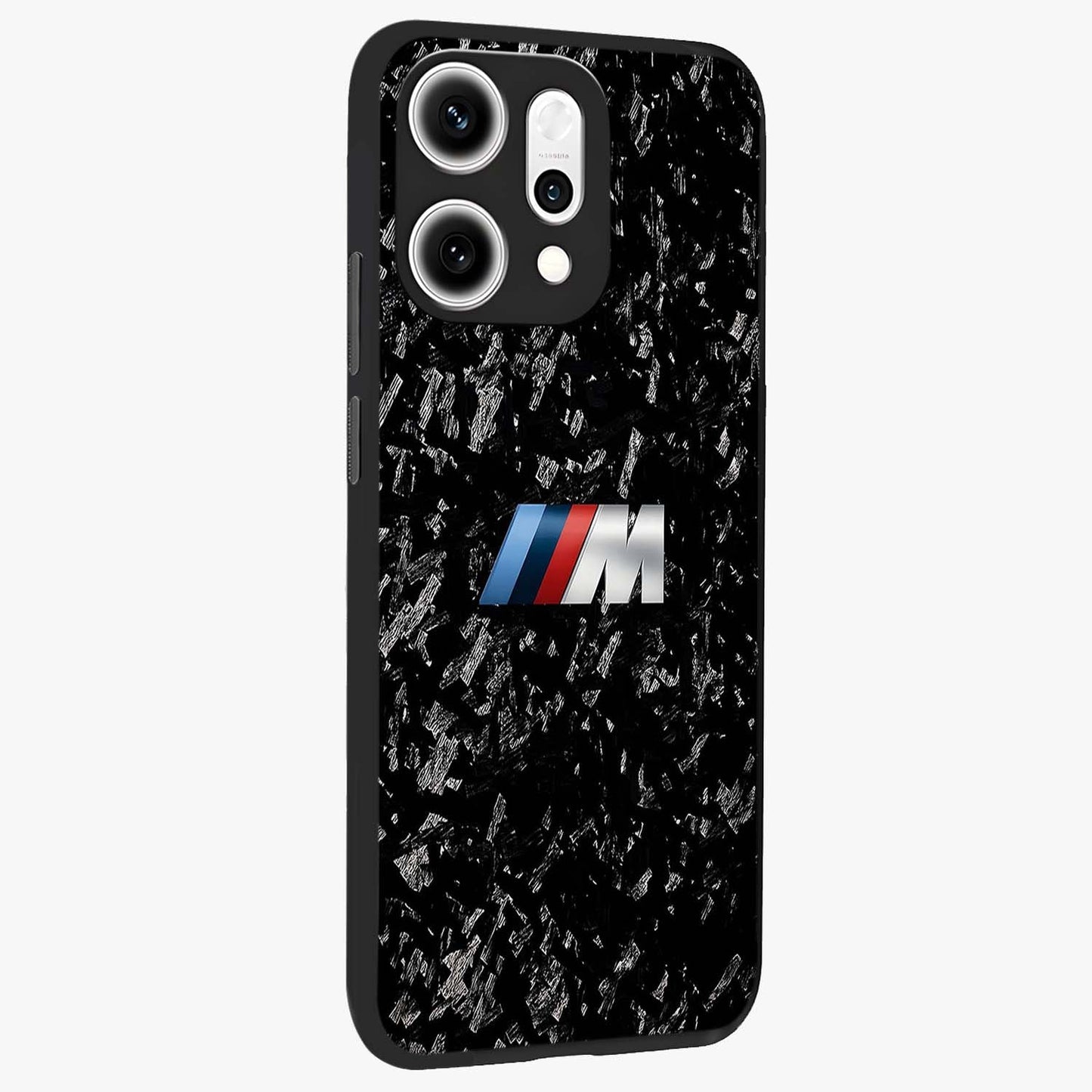 Carbon Speed Mark Glass Case upright view showcasing modern carbon speed graphic with bold automotive theme.