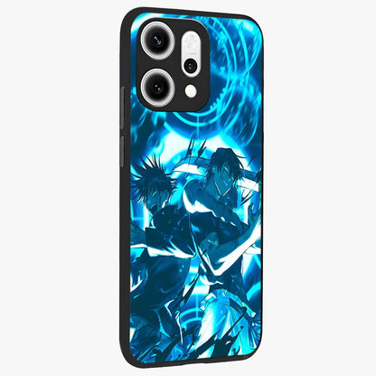 Cursed Energy Clash Glass Case upright view showcasing dramatic clash artwork with bold supernatural theme.