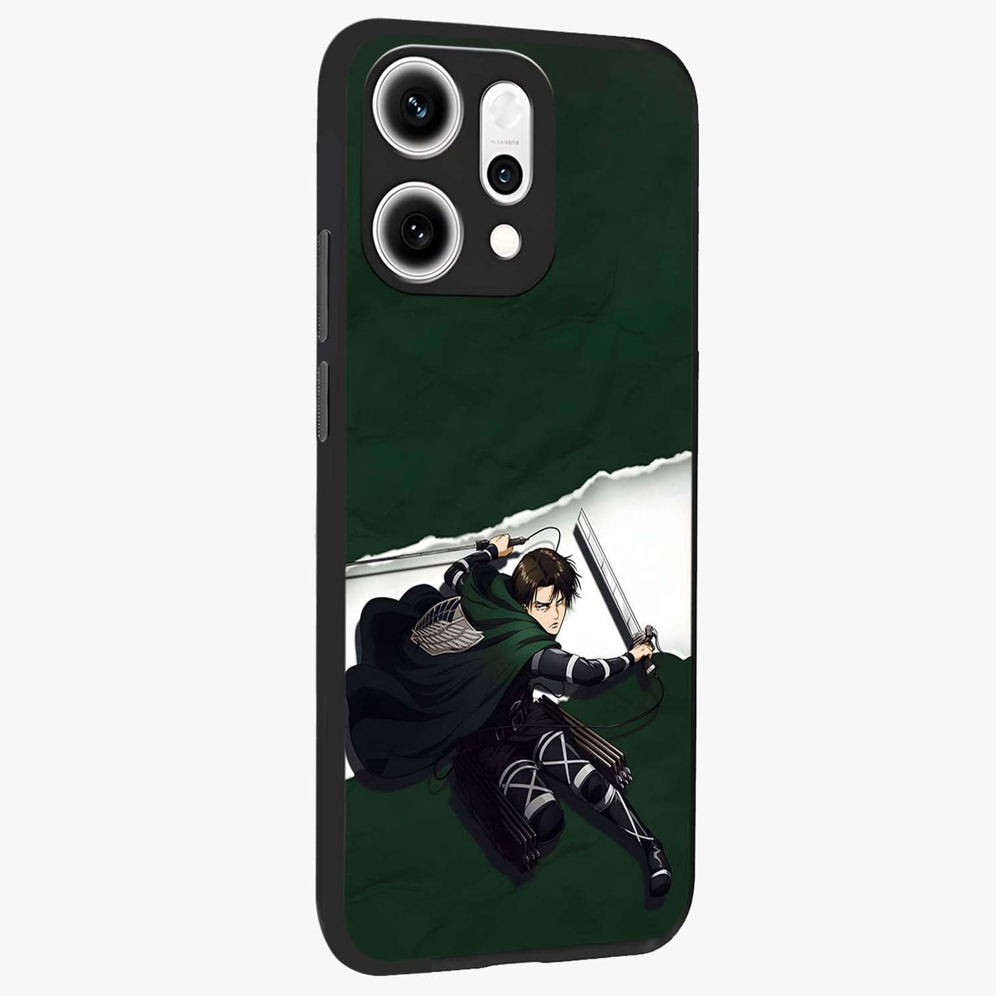 Emerald War Vanguard Glass Case upright view showcasing dramatic warrior artwork with bold fantasy theme.