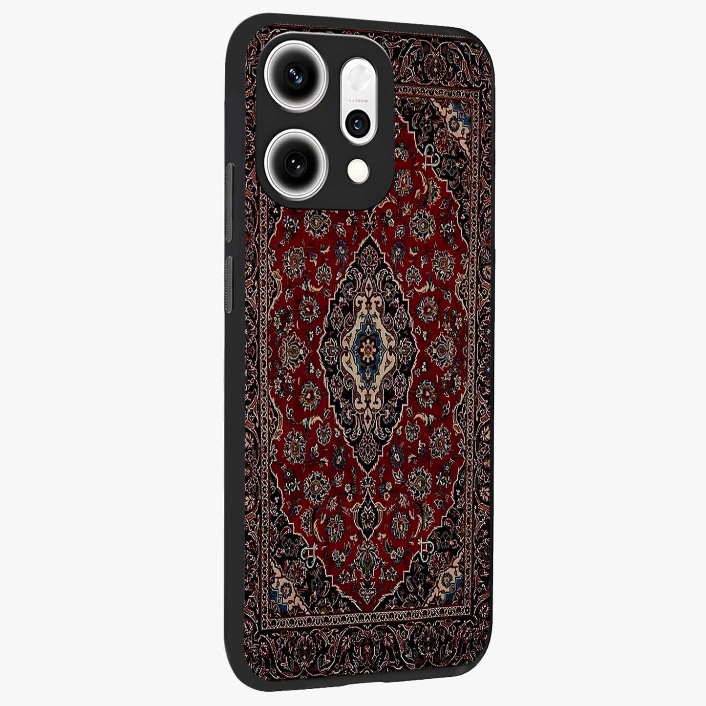 Heritage Carpet Royale Glass Case upright view showcasing detailed ornamental artwork with luxurious traditional theme.